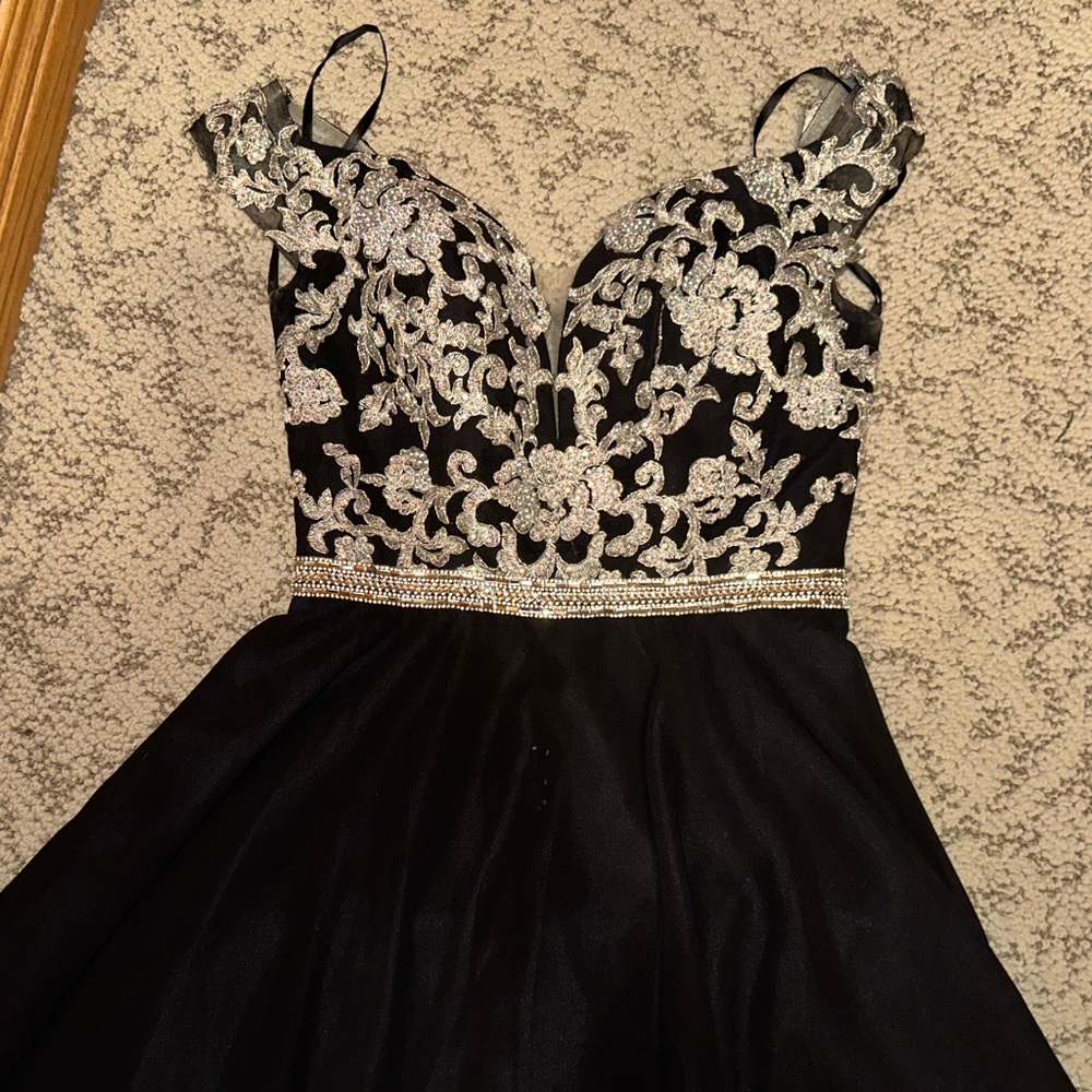 Black and Silver formal dress, size small